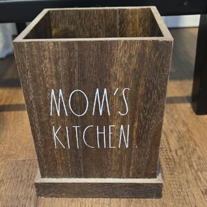 Rae Dunn Brown Wooden Utensil Holder
